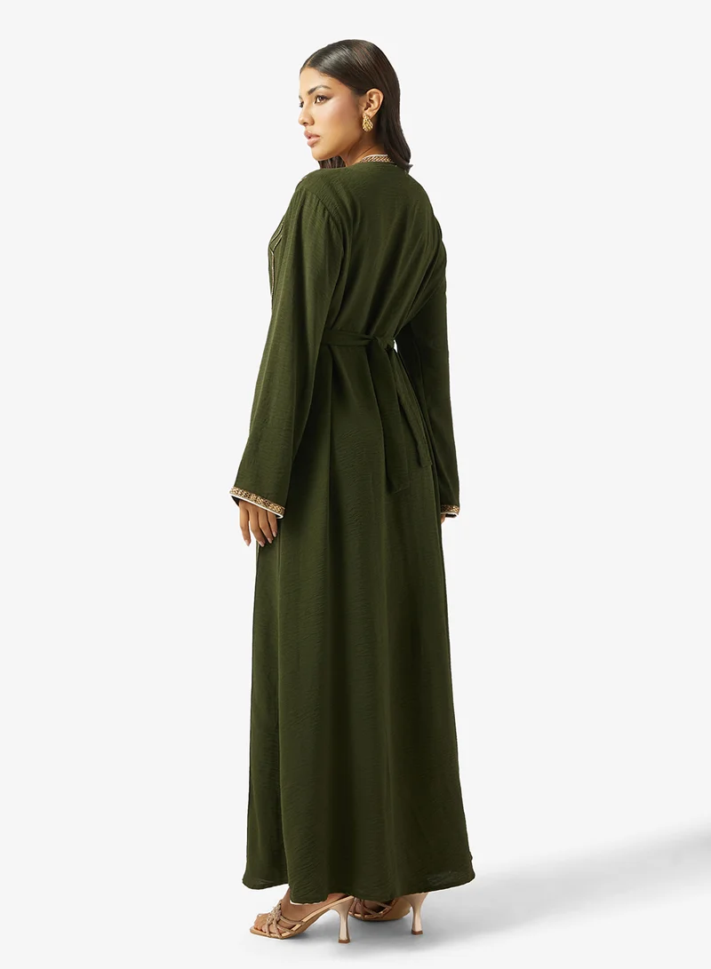 ARABIAN CLOSET LADIES ABAYA 2 PIECE WITH BELT